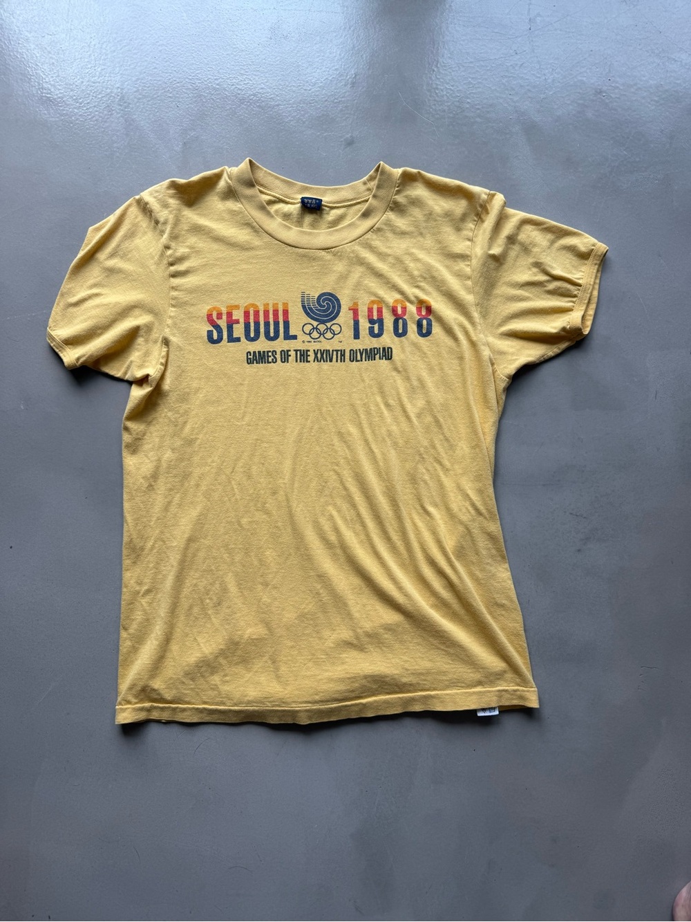 Vintage Seoul 1988 Olympics Yellow Graphic Tee